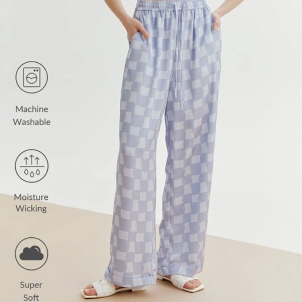 Statement Collar Cropped Pajama Set by Nap Loungewear size L. B010 - Picture 3 of 5